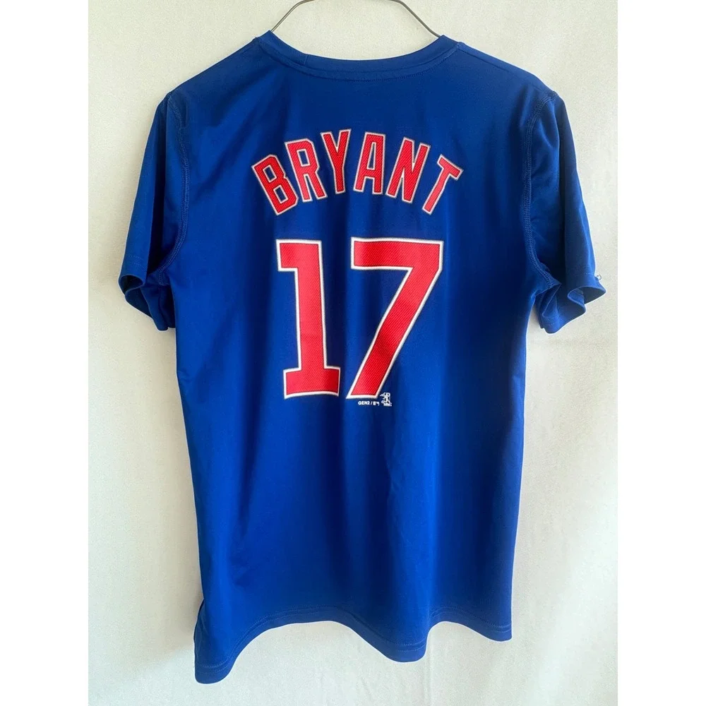 MLB Chicago Cubs Kris Bryant 17 Youth Large Royal Blue Player T-Shirt